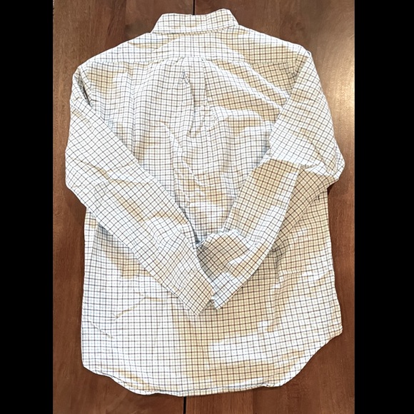 Ralph Lauren Men’s Blue and Green Patterned Button Down - Medium - Picture 2 of 5